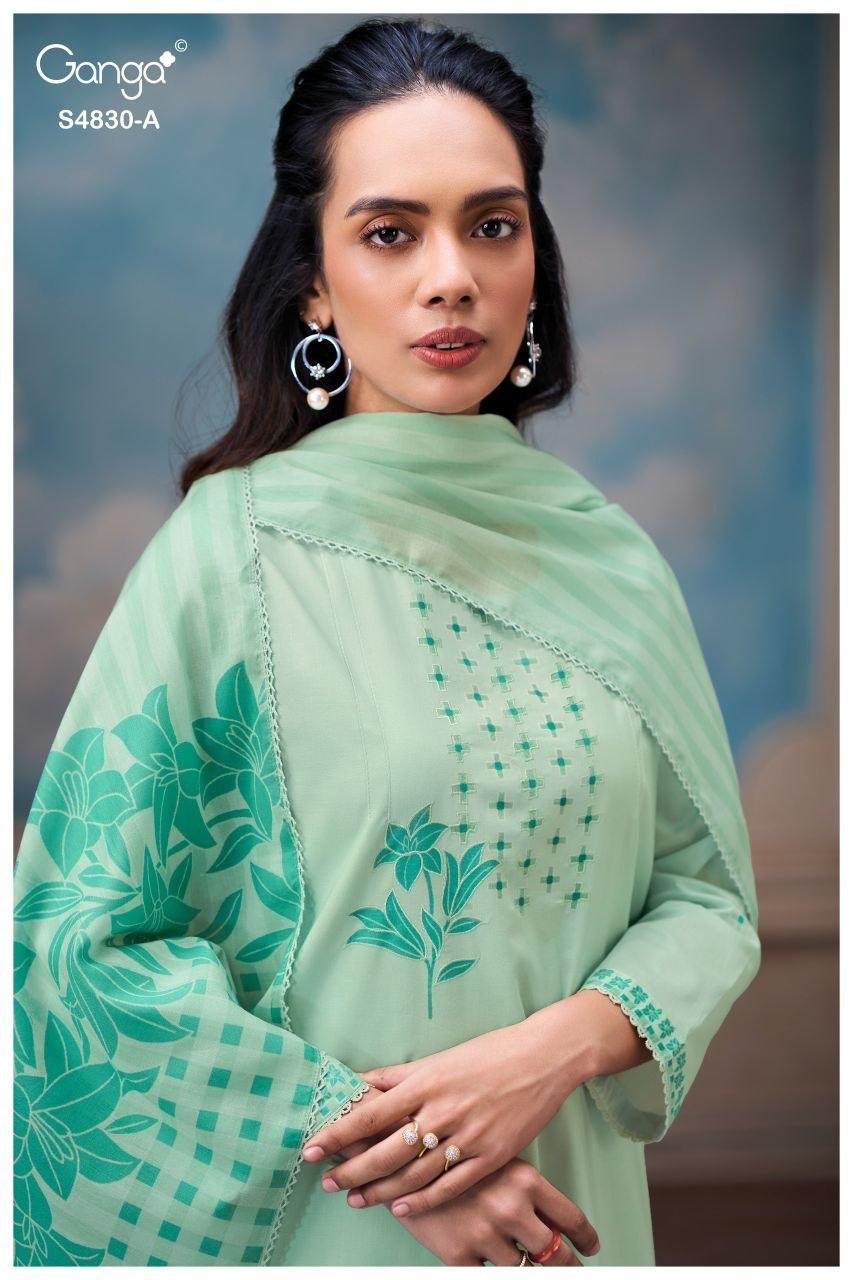 Siennae S4830 Ganga Cotton Pant Style Suits Exporter