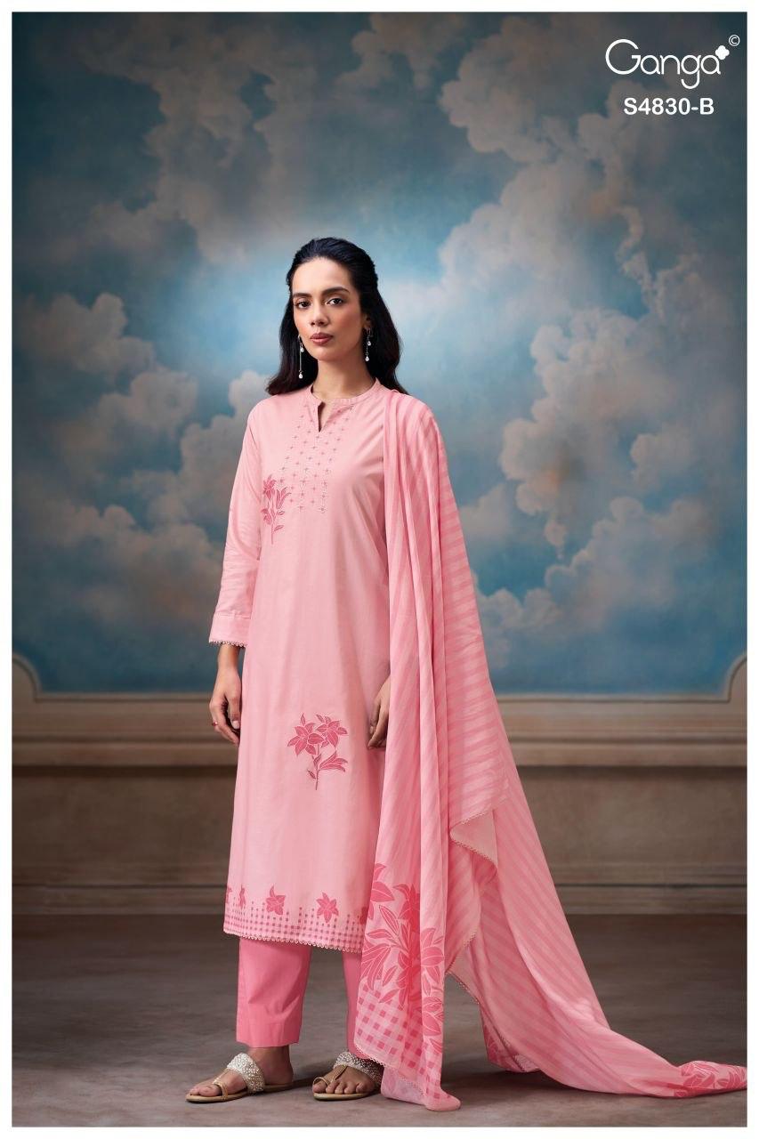 Siennae S4830 Ganga Cotton Pant Style Suits Exporter