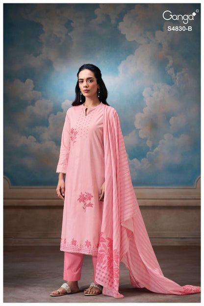 Siennae S4830 Ganga Cotton Pant Style Suits Exporter