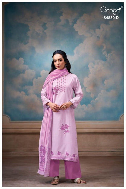Siennae S4830 Ganga Cotton Pant Style Suits Exporter