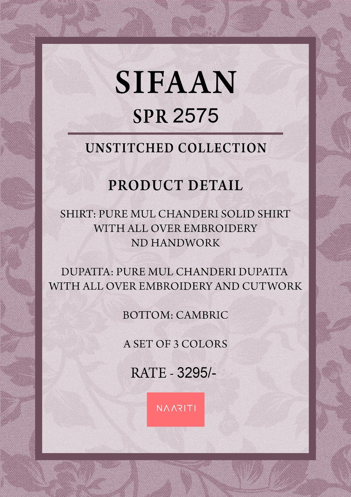 Sifaan Naariti Mul Chanderi Pant Style Suits Manufacturer Gujarat
