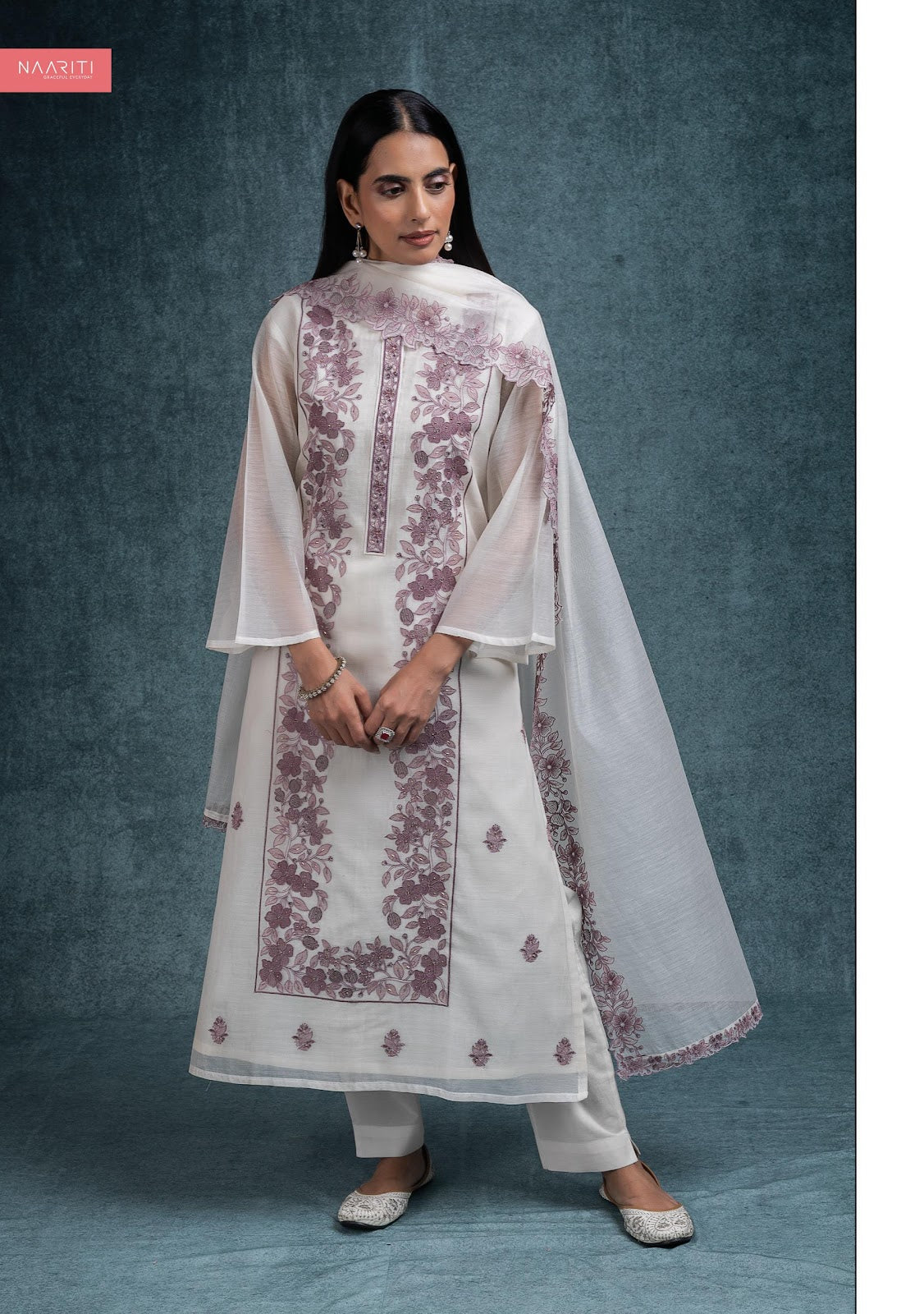 Sifaan Naariti Mul Chanderi Pant Style Suits Manufacturer Gujarat