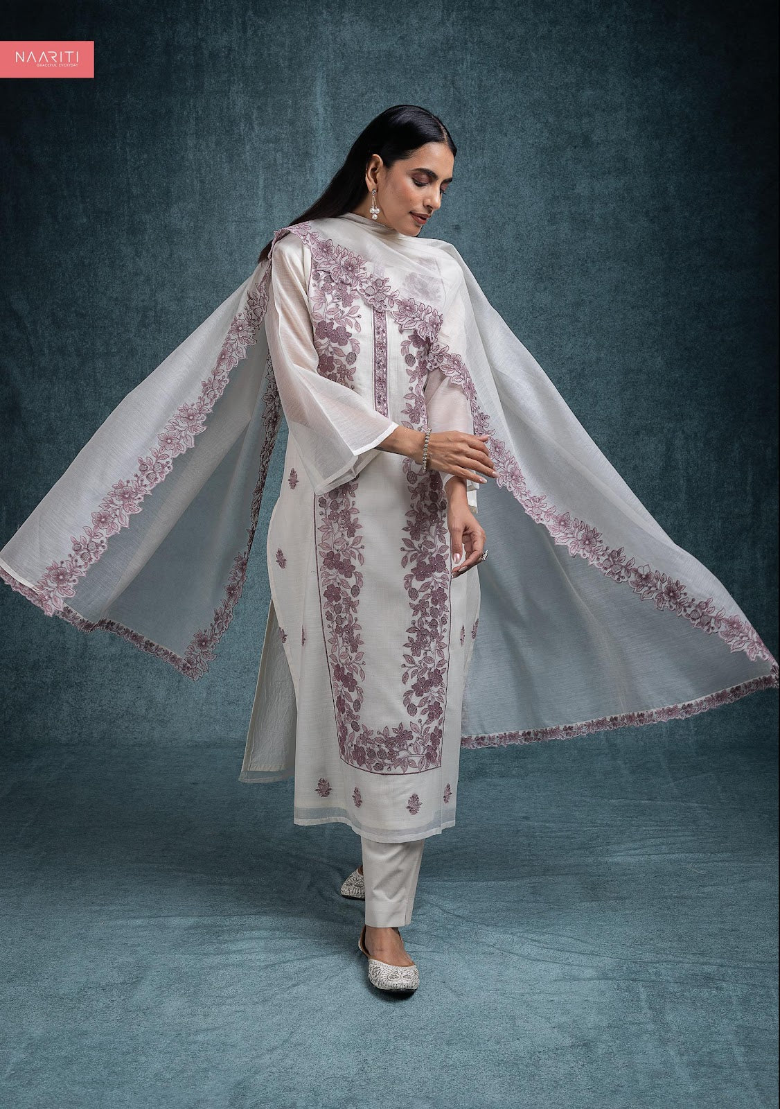 Sifaan Naariti Mul Chanderi Pant Style Suits Manufacturer Gujarat