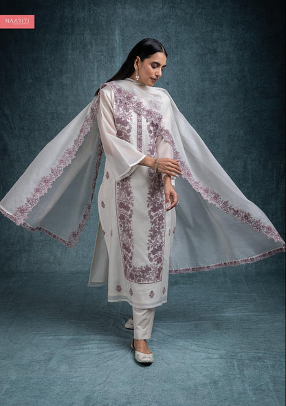 Sifaan Naariti Mul Chanderi Pant Style Suits Manufacturer Gujarat