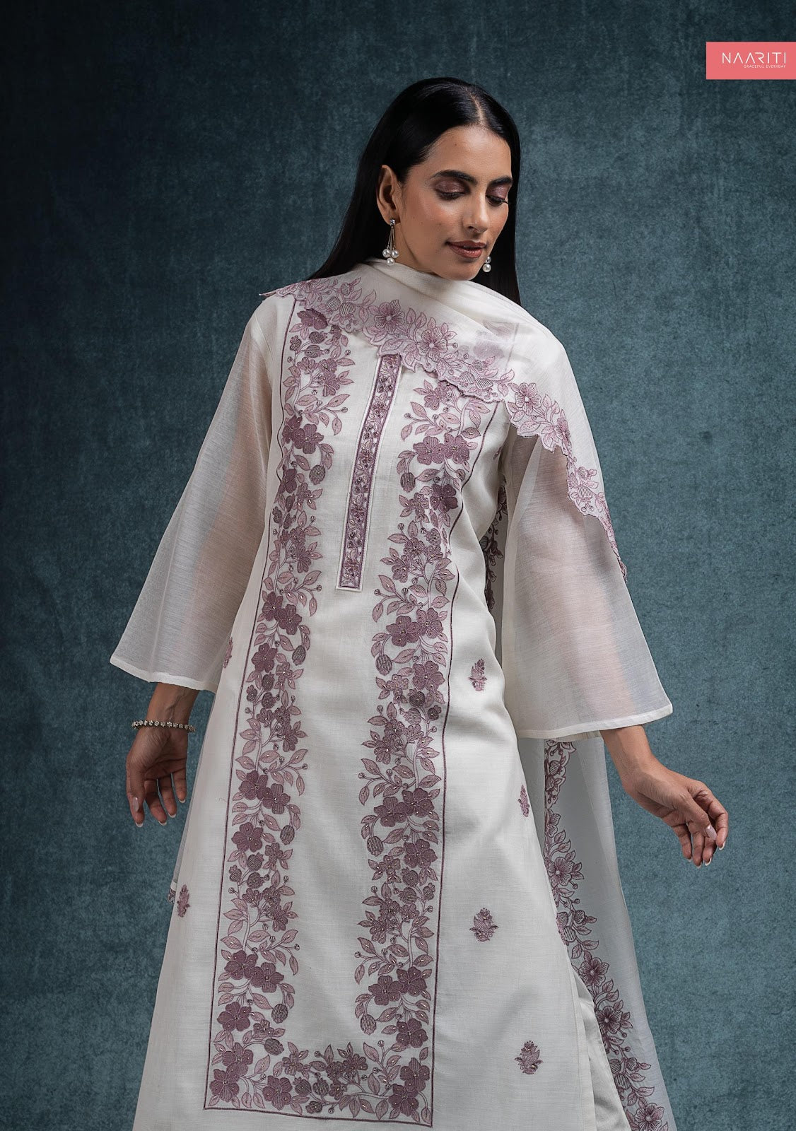 Sifaan Naariti Mul Chanderi Pant Style Suits Manufacturer Gujarat
