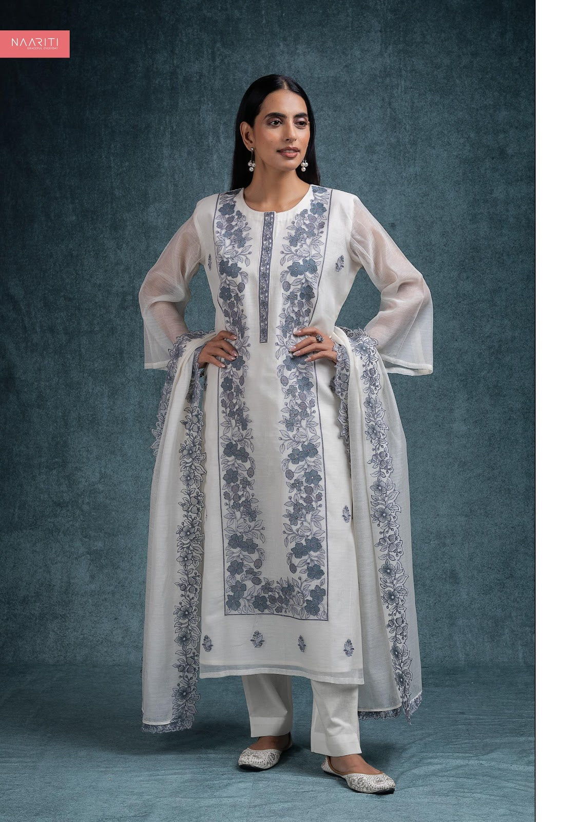 Sifaan Naariti Mul Chanderi Pant Style Suits Manufacturer Gujarat