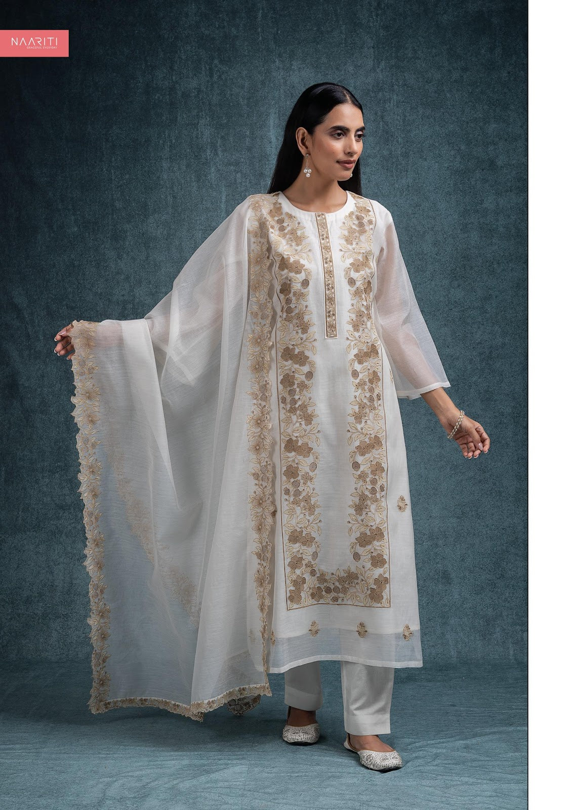 Sifaan Naariti Mul Chanderi Pant Style Suits Manufacturer Gujarat