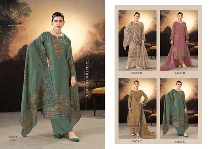 Signature Rakhi Fashion Bemberg Silk Salwar Suits Exporter India