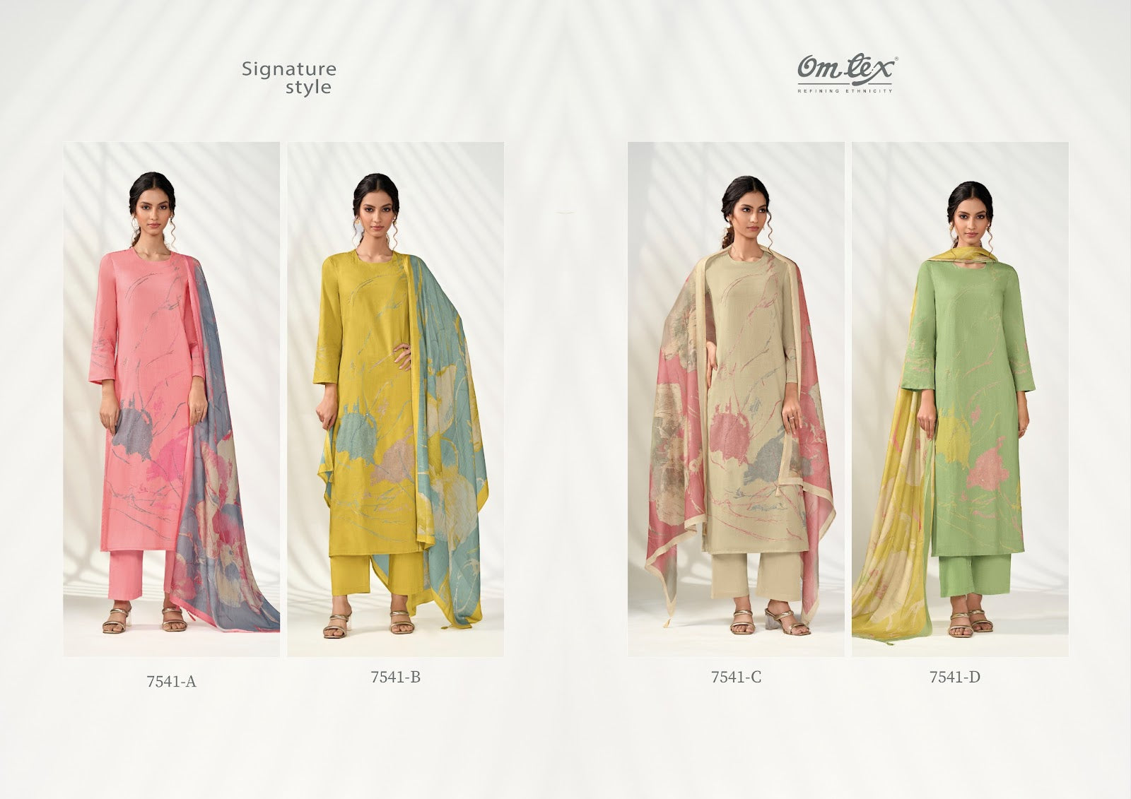Signature Style Omtex Lawn Cotton Pant Style Suits Exporter Gujarat