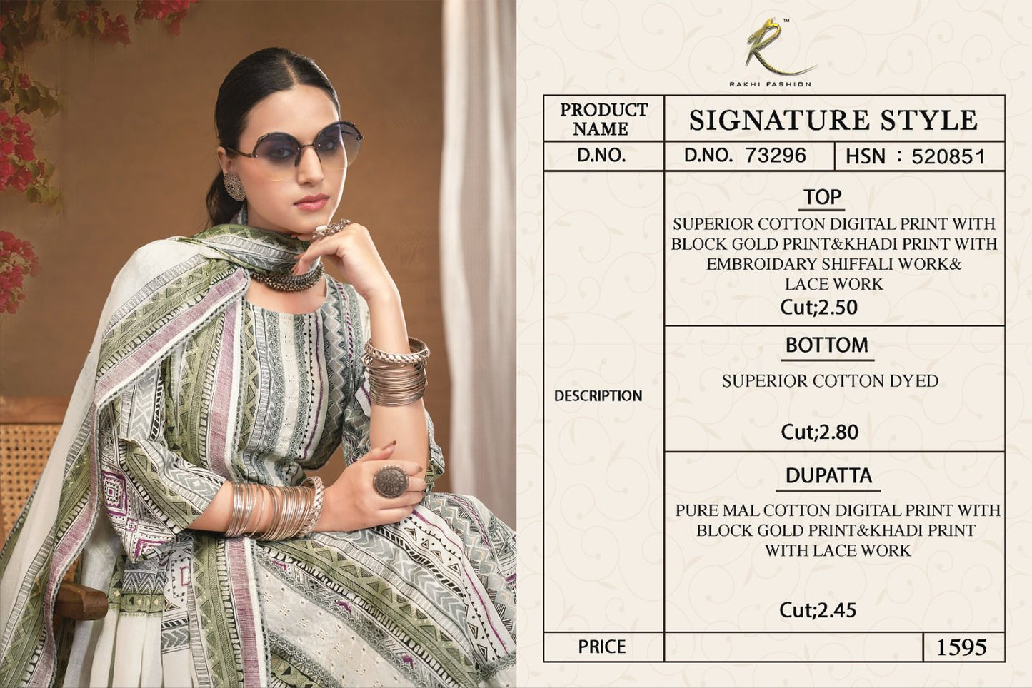 Signature Style Rakhi Fashion Cotton Pant Style Suits Exporter Gujarat