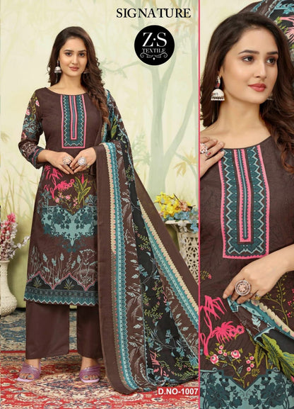 Signature Vol 1 Z S Textiles Cotton Karachi Salwar Suits Manufacturer Gujarat