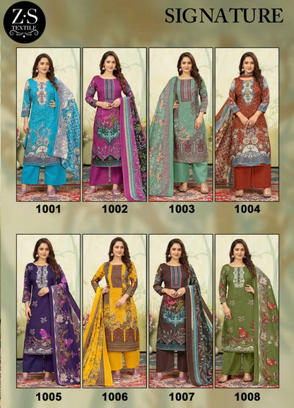 Signature Vol 1 Z S Textiles Cotton Karachi Salwar Suits Manufacturer Gujarat