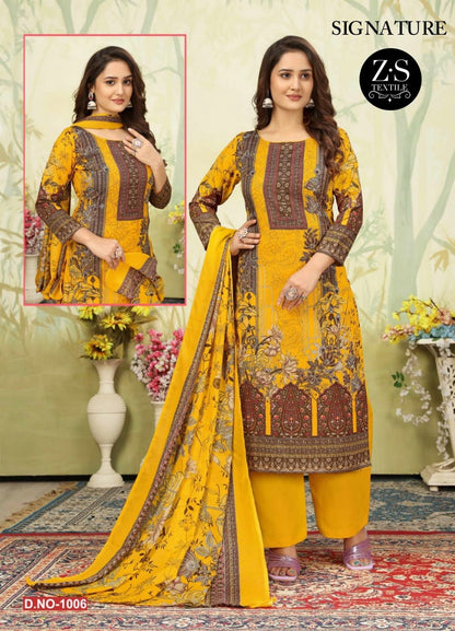 Signature Vol 1 Z S Textiles Cotton Karachi Salwar Suits Manufacturer Gujarat