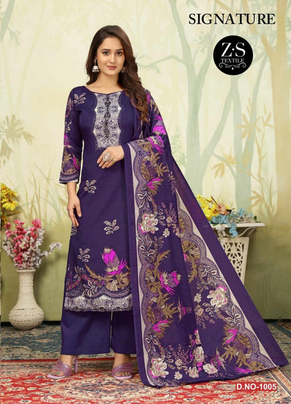 Signature Vol 1 Z S Textiles Cotton Karachi Salwar Suits Manufacturer Gujarat