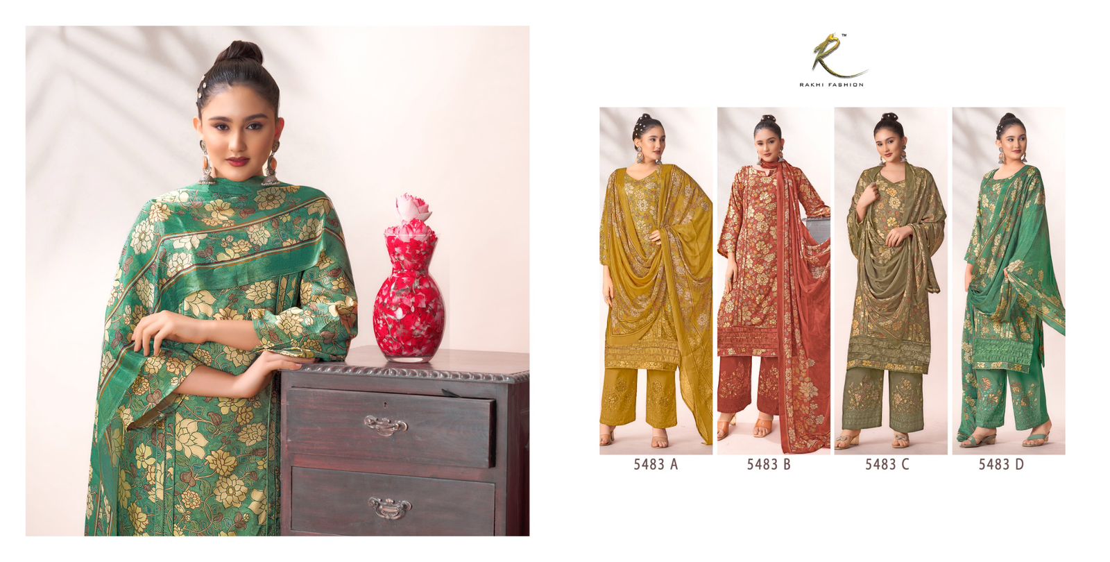 Signature Winter Rakhi Fashion Pashmina Suits Exporter Ahmedabad