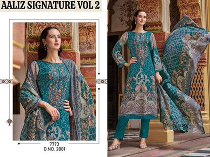 Signatures Vol 2 Aaliz Prints Cotton Karachi Salwar Suits Exporter