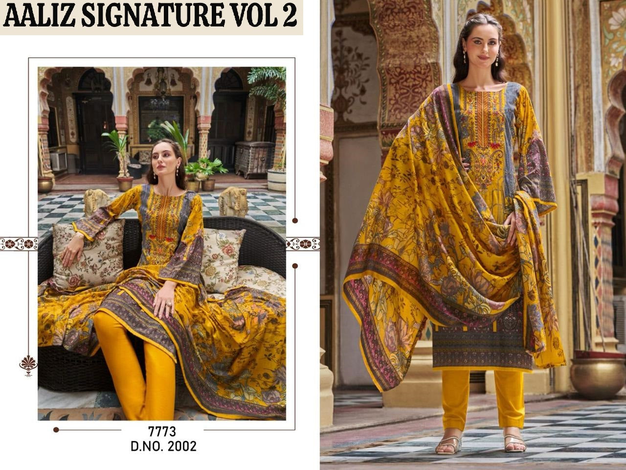 Signatures Vol 2 Aaliz Prints Cotton Karachi Salwar Suits Exporter