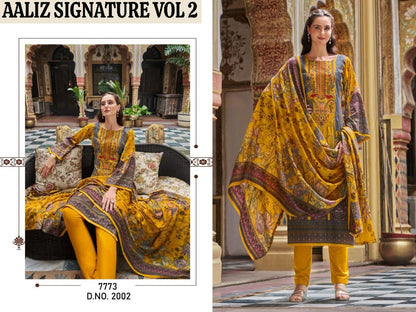 Signatures Vol 2 Aaliz Prints Cotton Karachi Salwar Suits Exporter