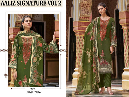 Signatures Vol 2 Aaliz Prints Cotton Karachi Salwar Suits Exporter