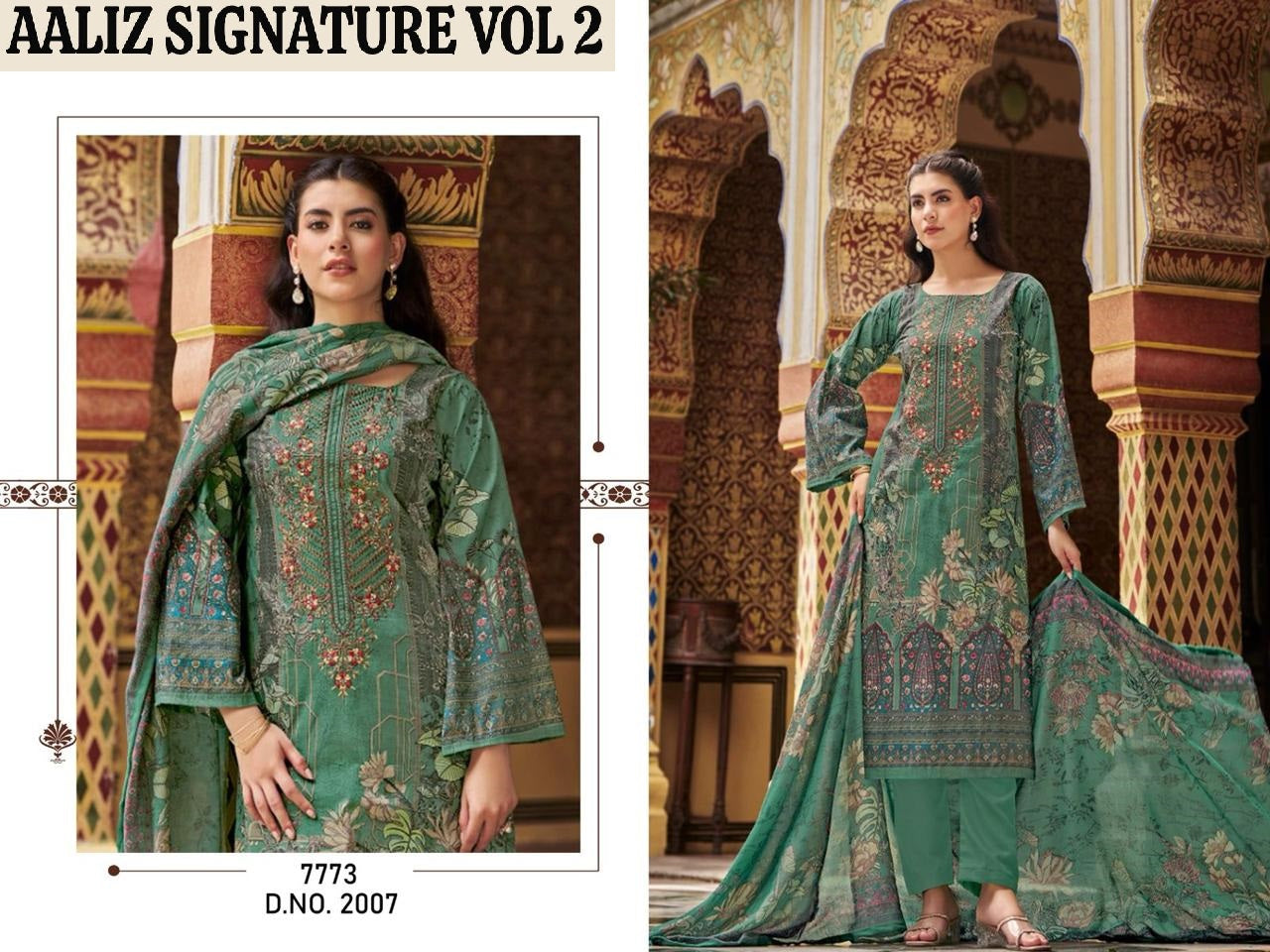 Signatures Vol 2 Aaliz Prints Cotton Karachi Salwar Suits Exporter