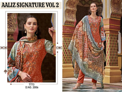 Signatures Vol 2 Aaliz Prints Cotton Karachi Salwar Suits Exporter