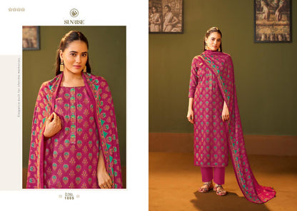 Signora Winter Sunrise Viscose Pashmina Suits Supplier India