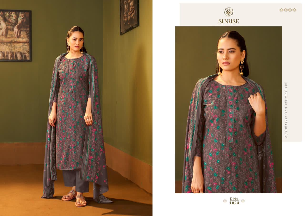 Signora Winter Sunrise Viscose Pashmina Suits Supplier India