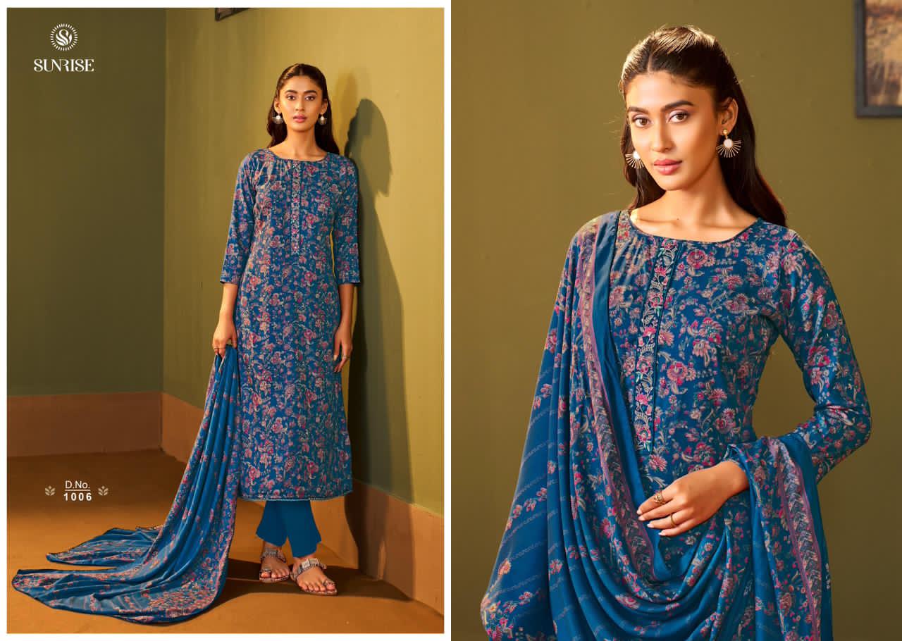 Signora Winter Sunrise Viscose Pashmina Suits Supplier India