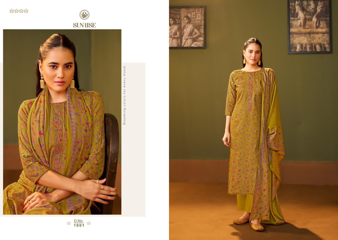 Signora Winter Sunrise Viscose Pashmina Suits Supplier India