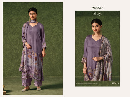 Sihaya 3354 Jay Vijay Chinon Plazzo Style Suits Supplier Gujarat