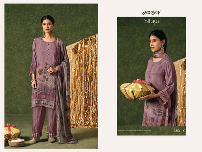 Sihaya 3354 Jay Vijay Chinon Plazzo Style Suits Supplier Gujarat