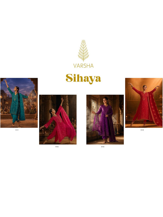 Sihaya Varshaa Russian Silk Pant Style Suits Wholesale