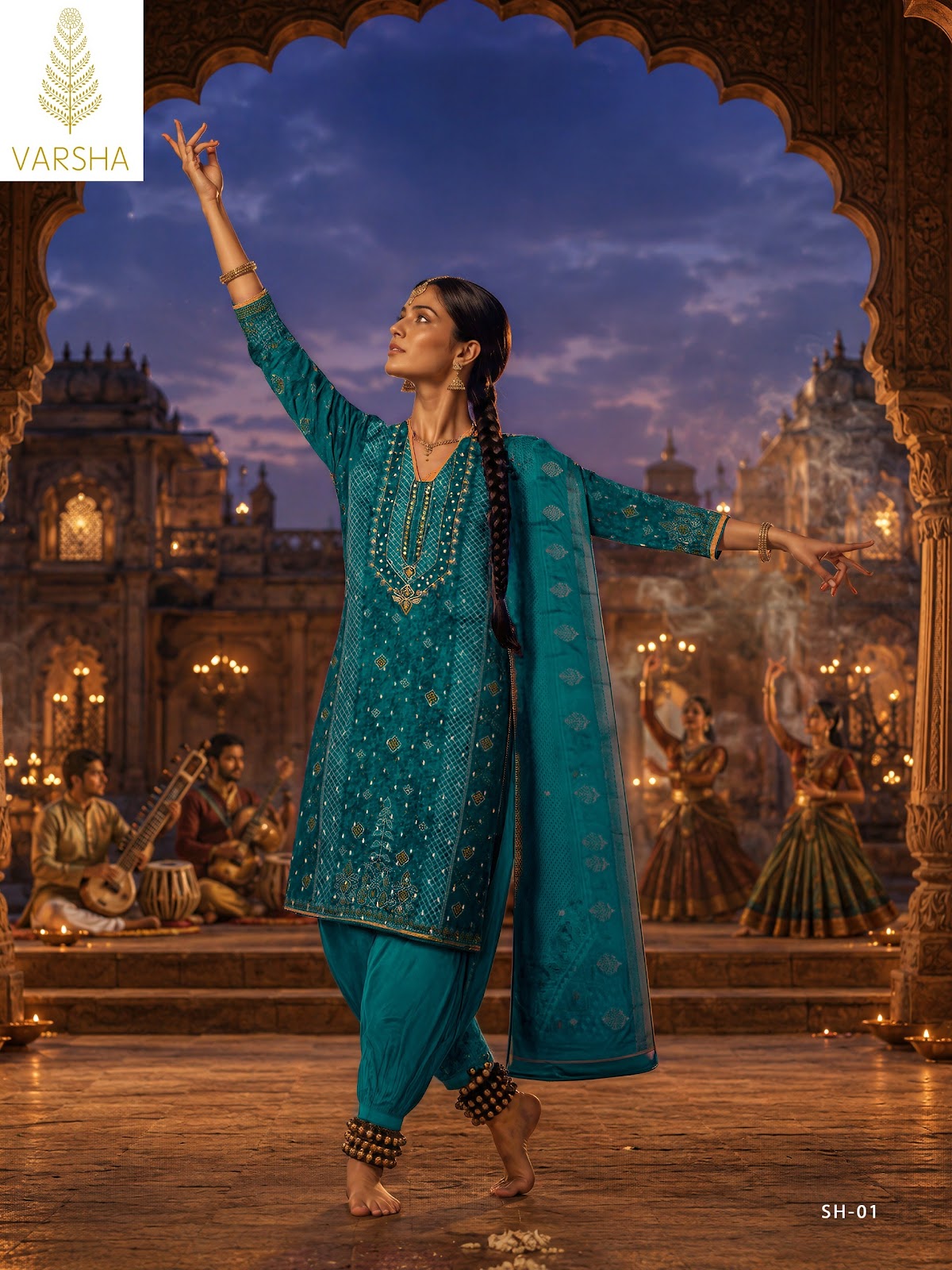 Sihaya Varshaa Russian Silk Pant Style Suits Wholesale