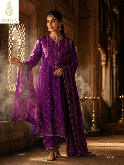 Sihaya Varshaa Russian Silk Pant Style Suits Wholesale