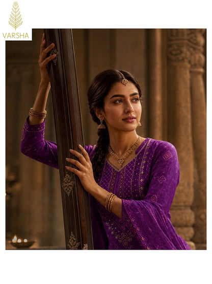 Sihaya Varshaa Russian Silk Pant Style Suits Wholesale