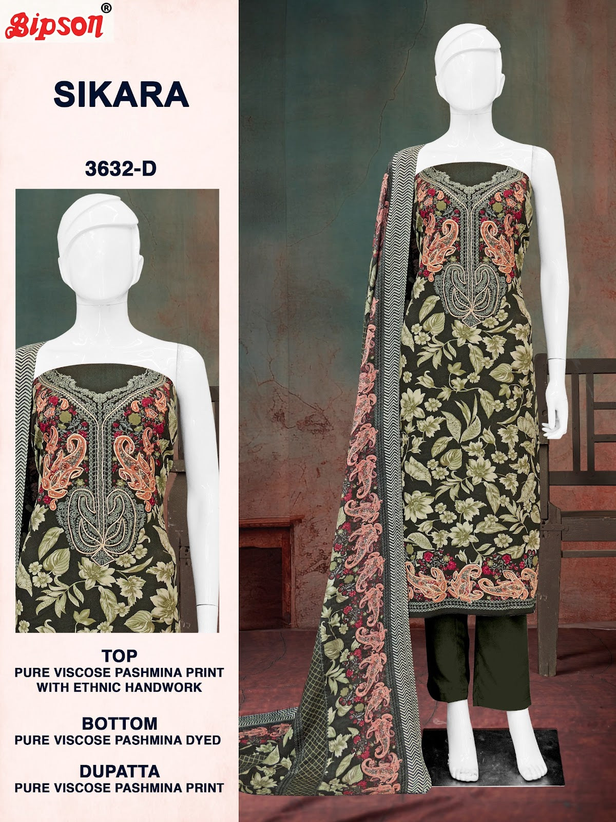 Sikara 3632 Bipson Prints Jam Satin Salwar Suits Exporter Gujarat