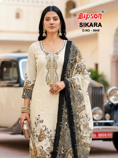 Sikara 3645 Bipson Prints Jam Satin Salwar Suits Wholesaler Gujarat
