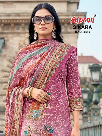 Sikara 3646 Bipson Prints Jam Satin Pant Style Suits Manufacturer Ahmedabad