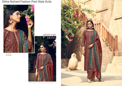Sikha Nishant Fashion Modal Silk Pant Style Suits Manufacturer Ahmedabad
