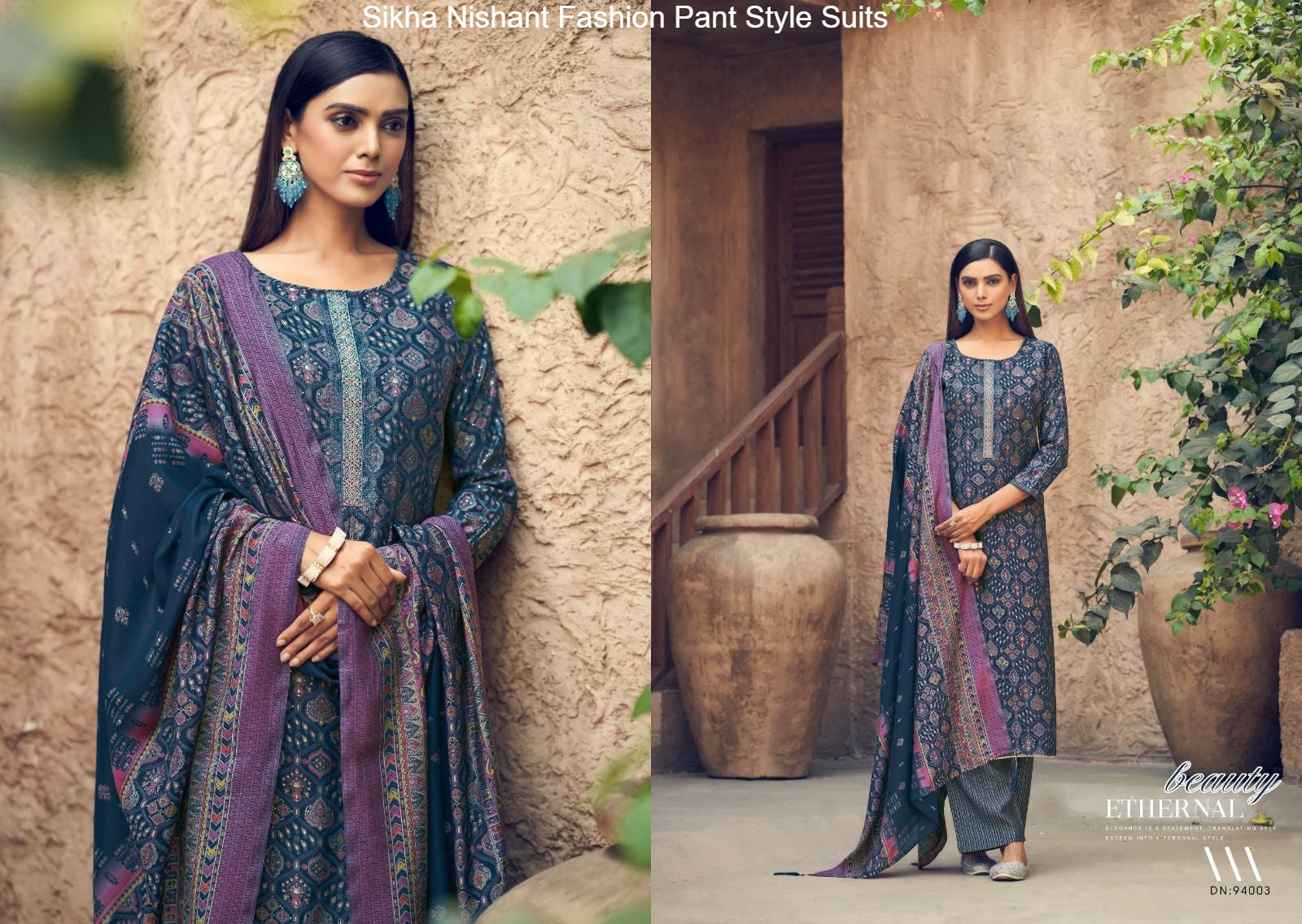 Sikha Nishant Fashion Modal Silk Pant Style Suits Manufacturer Ahmedabad