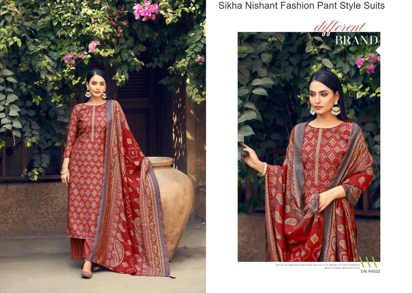 Sikha Nishant Fashion Modal Silk Pant Style Suits Manufacturer Ahmedabad