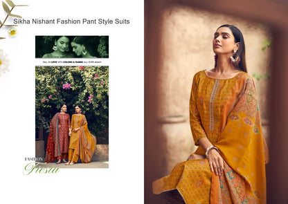 Sikha Nishant Fashion Modal Silk Pant Style Suits Manufacturer Ahmedabad