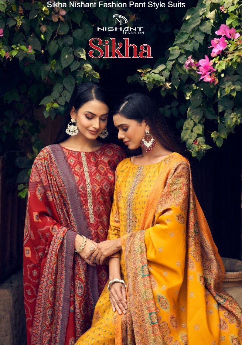 Sikha Nishant Fashion Modal Silk Pant Style Suits Manufacturer Ahmedabad