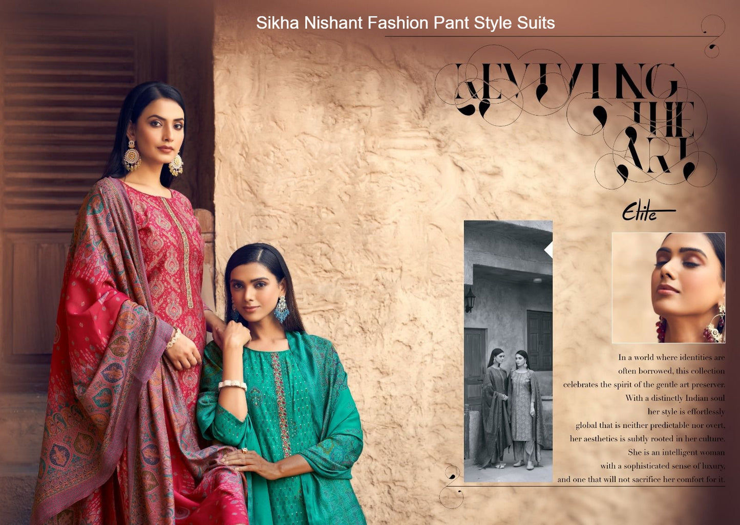 Sikha Nishant Fashion Modal Silk Pant Style Suits Manufacturer Ahmedabad