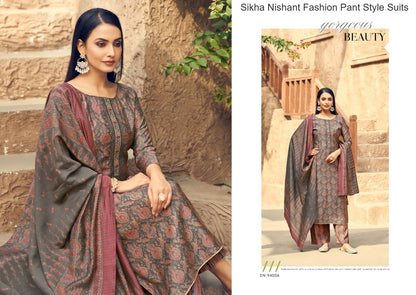 Sikha Nishant Fashion Modal Silk Pant Style Suits Manufacturer Ahmedabad