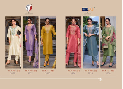 Silk Affair Vol 4 Af Simmer Tissue Readymade Pant Style Suits Exporter Gujarat