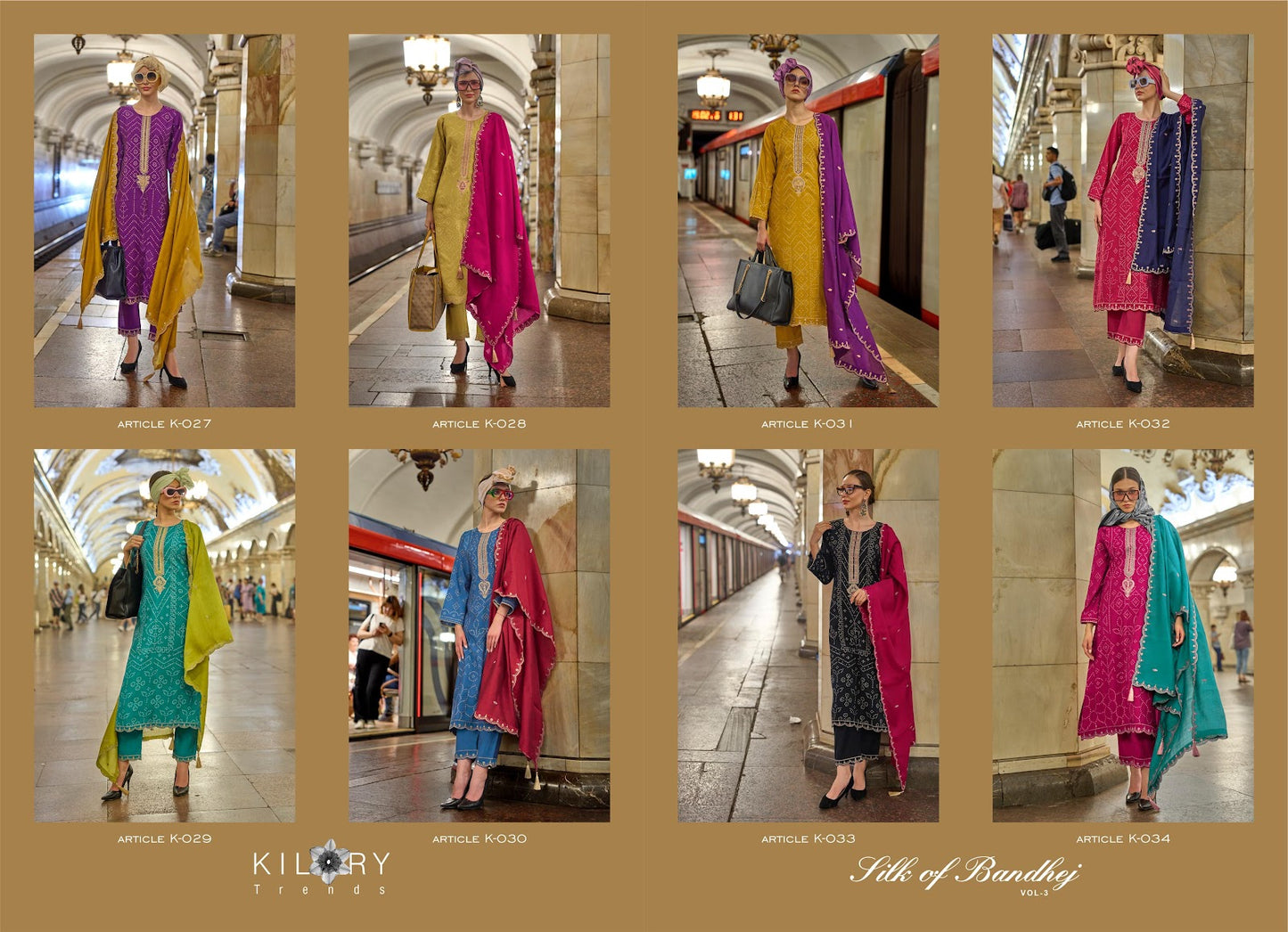 Silk Of Bandhej Vol 3 Kilory Viscose Muslin Pant Style Suits Manufacturer India