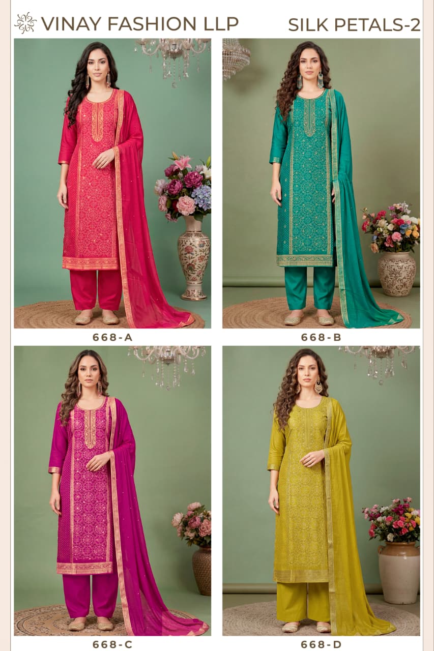 Silk Petals 2 Kuleesh Vinay Fashion Llp Pant Style Suits Wholesaler