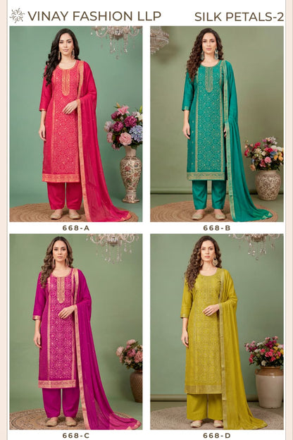 Silk Petals 2 Kuleesh Vinay Fashion Llp Pant Style Suits Wholesaler