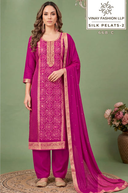 Silk Petals 2 Kuleesh Vinay Fashion Llp Pant Style Suits Wholesaler